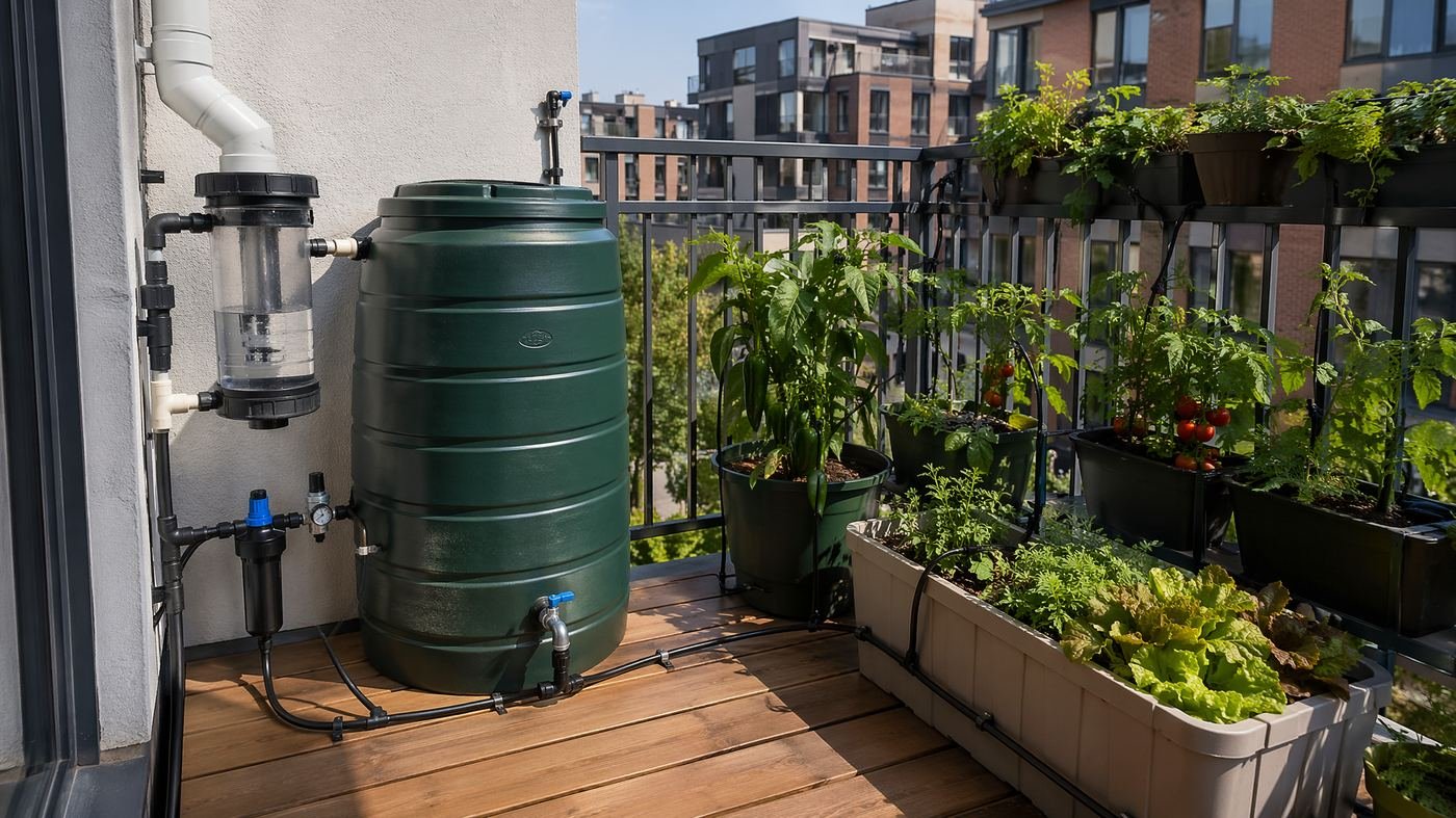 Rainwater collection barrel system